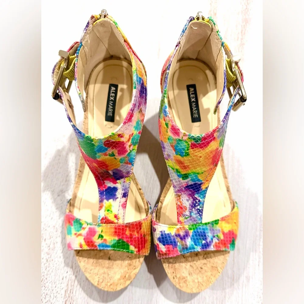 🌸Alex Marie Colorful Wedge Sandals🌸